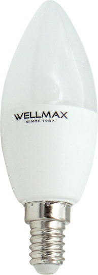 Wellmax LED Bulb 8W for Socket E14 and Shape C37 Natural White 600lm