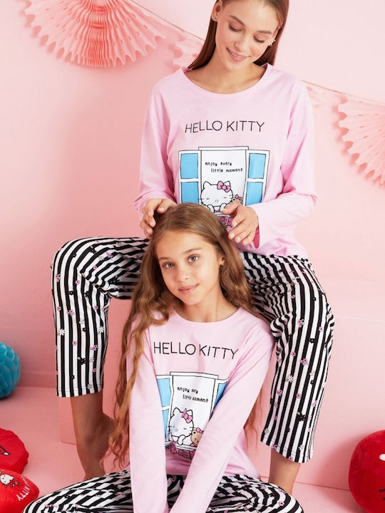 Siyah Inci Kinder Schlafanzug Winterlich Pink