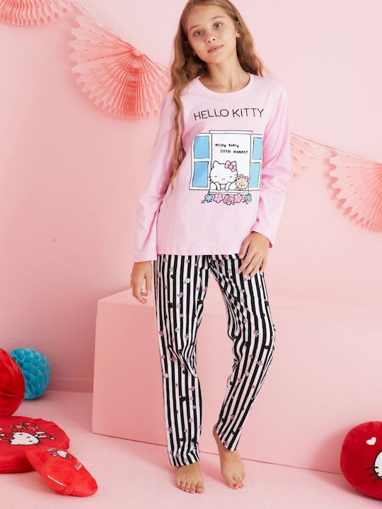 Siyah Inci Kinder Schlafanzug Winterlich Pink