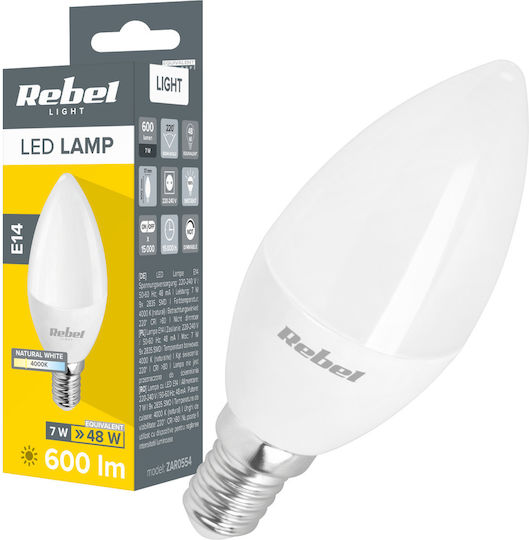 Rebel LED-Lampe 7W 100mm für Fassung E14 Naturweiß 600lm