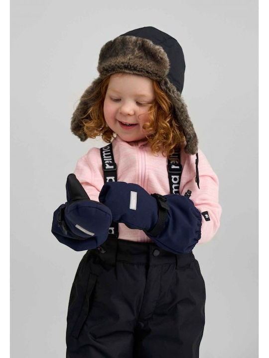 Kinder Beanie Pelzig Schwarz