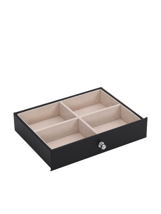 vidaXL Black Jewellery Box with Mirror