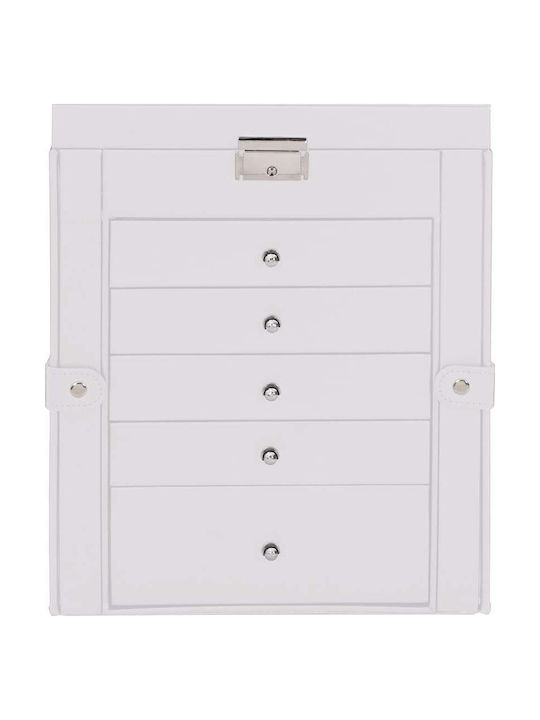 vidaXL Velvet Jewellery Box with White Mirror