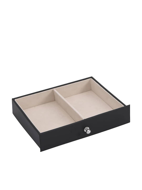 vidaXL Black Jewellery Box with Mirror