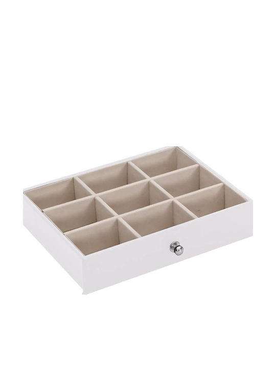 vidaXL Velvet Jewellery Box with White Mirror