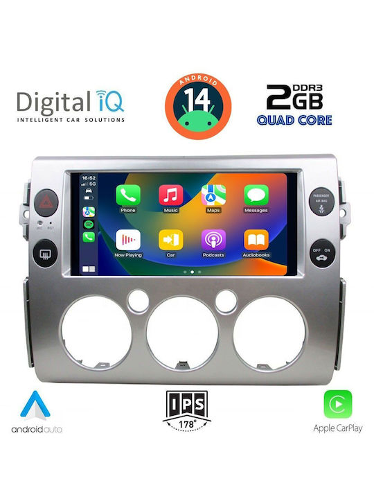 Digital IQ Car Audio System for Toyota FJ 2007-2013 (Bluetooth/USB/AUX/WiFi/GPS/Apple-Carplay/Android-Auto) with Touch Screen 9"