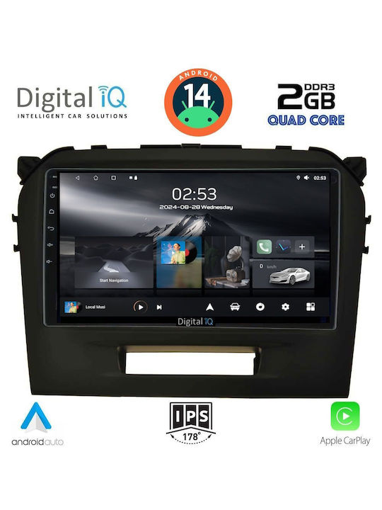 Digital IQ Car Audio System for Suzuki Vitara 2016-2023 (Bluetooth/USB/WiFi/GPS/Apple-Carplay/Android-Auto) with Touch Screen 9"