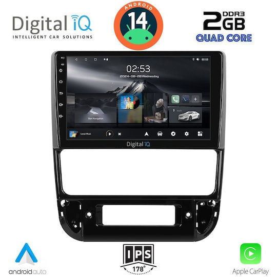 Digital IQ Автомобилна Аудио Система (Блутут/USB/WiFi/GPS/Apple-Carplay/Android-Auto) с Тъчскрийн 9"