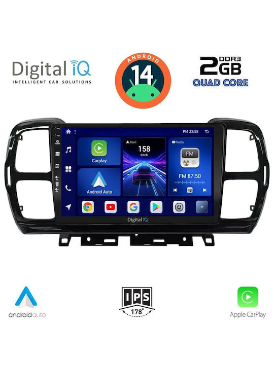 Digital IQ Car Audio System for Citroen C5 Aircross 2017-2021 (Bluetooth/USB/AUX/WiFi/GPS/Apple-Carplay/Android-Auto) with Touch Screen 9"