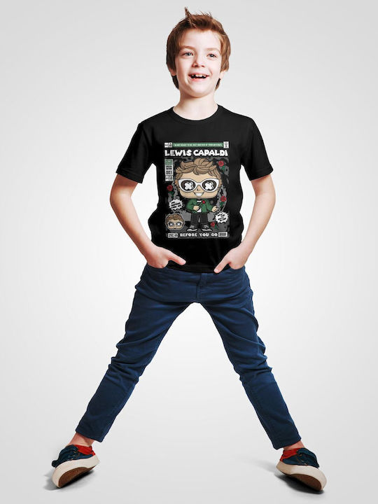 Kids' T-shirt Black Lewis Capaldi