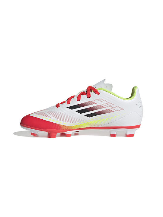 adidas F50 Club Fg Mg J Kids Molded Soccer Shoes White