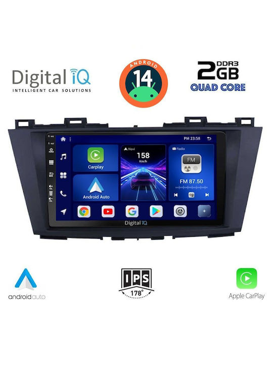 Digital IQ Car Audio System for Mazda 5 2011 (Bluetooth/USB/AUX/WiFi/GPS/Apple-Carplay/Android-Auto) with Touch Screen 9"