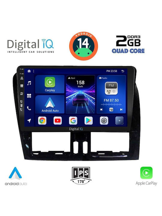 Digital IQ Car Audio System for Volvo XC 60 2009-2017 (Bluetooth/USB/AUX/WiFi/GPS/Apple-Carplay/Android-Auto) with Touch Screen 9"