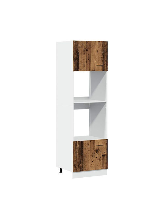 Στήλη Κουζίνας Καφέ 60x57x207εκ.