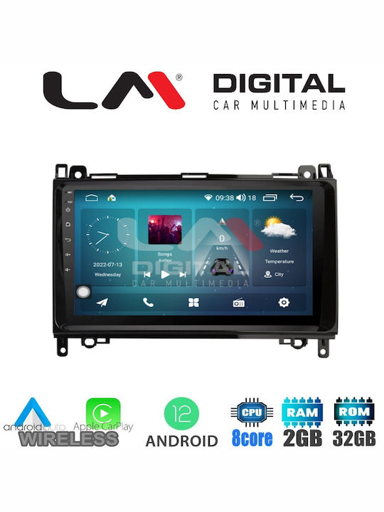 LM Digital Автомобилна Аудио Система (Блутут/USB/WiFi/GPS/Apple-Carplay/Android-Auto) с Тъчскрийн 9"