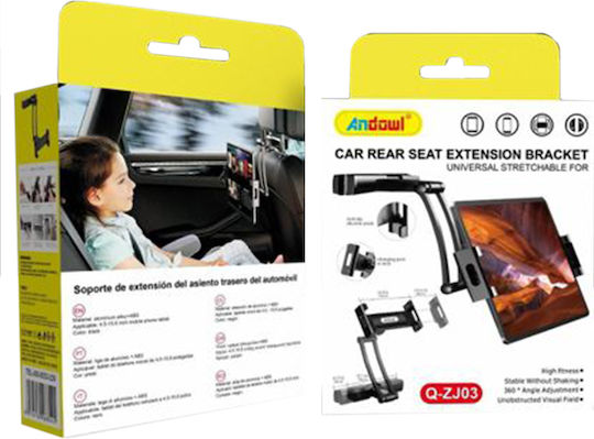 Andowl Car Mobile Mount with Adjustable Hooks Black