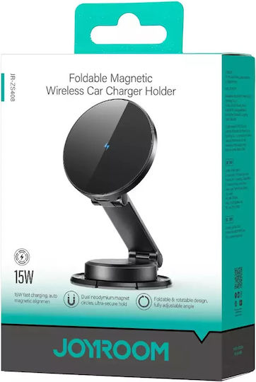 Joyroom Jr-zs408 Suport Auto Pentru Telefon Mobil 4.7" - 7" cu Magnet și Încărcare Wireless MagSafe Neagră