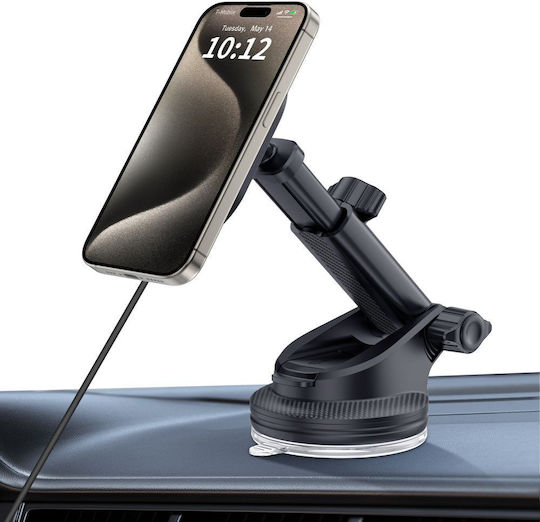 Tech-Protect Suport Auto Pentru Telefon Cu Magnet MagSafe și Încărcare Wireless 15W Neagră