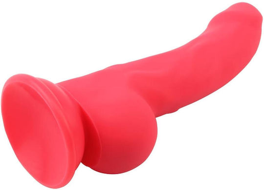 Realistisches Dildo mit Hoden und Saugnapf Rot 21.7cm