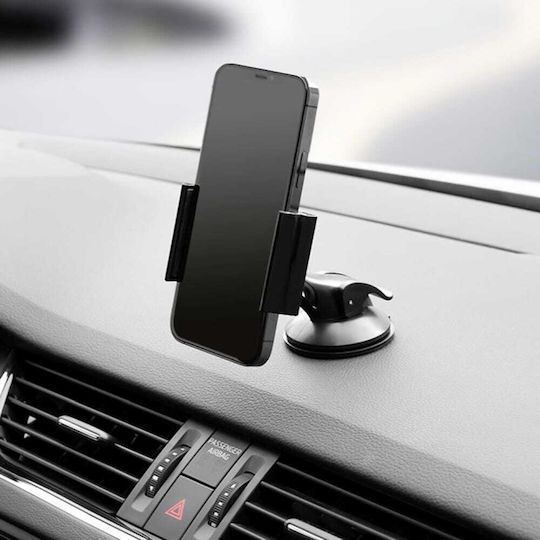 Fixed Car Mobile Mount with Adjustable Hooks Black