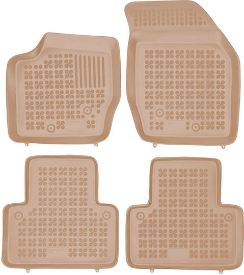 Rezaw Plast Set of Front and Rear Mats 4pcs Tray Type for Volvo XC 90 2002 Beige