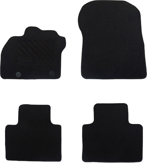 Autopataki Set of Front and Rear Mats 4pcs for Renault Captur 2012+ Black