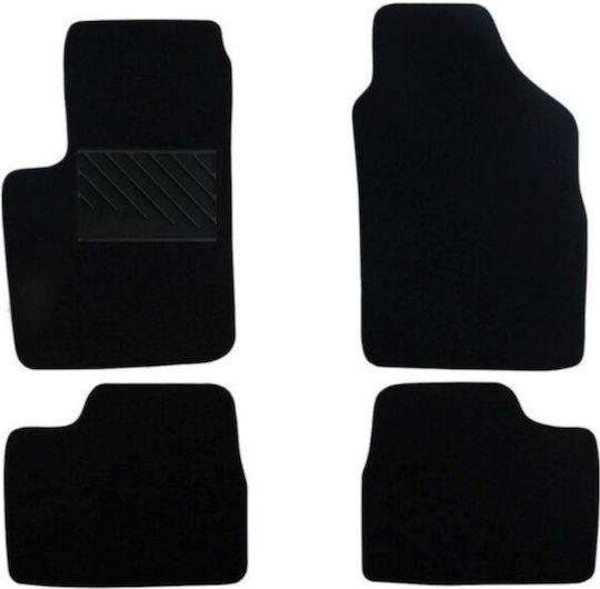 Autopataki Set of Front and Rear Mats 4pcs for Fiat 500 2008-2017 Black