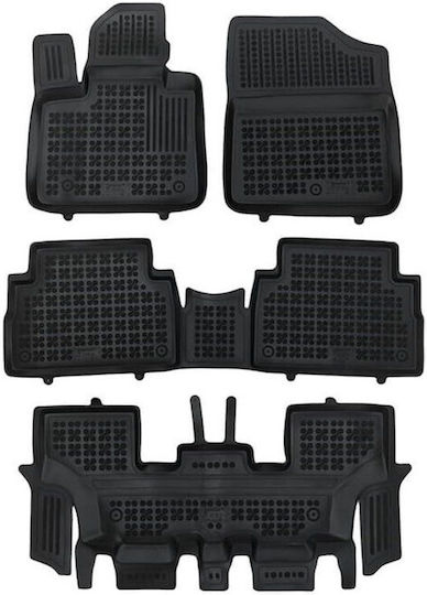 Rezaw Plast Set of Front and Rear Mats 4pcs Tray Type for Hyundai Santa Fe 2020+ Beige
