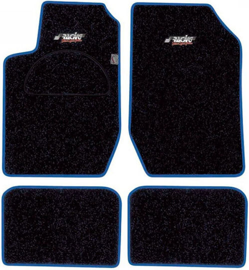 Simoni Racing Σετ Μπροστινά και Πίσω Πατάκια Universal 4τμχ Μαύρο / Μπλε