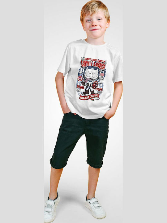 Kids Top White Venom Captain America