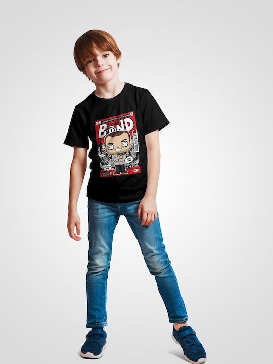 Παιδικό T-shirt Black James Bond