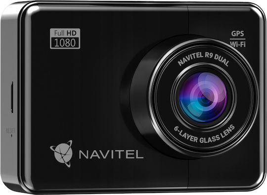 R9 Dual Σετ Κάμερα DVR Αυτοκινήτου 1080P με Οθόνη 2.7" Wi-Fi, GPS & Κάμερα Οπισθοπορείας