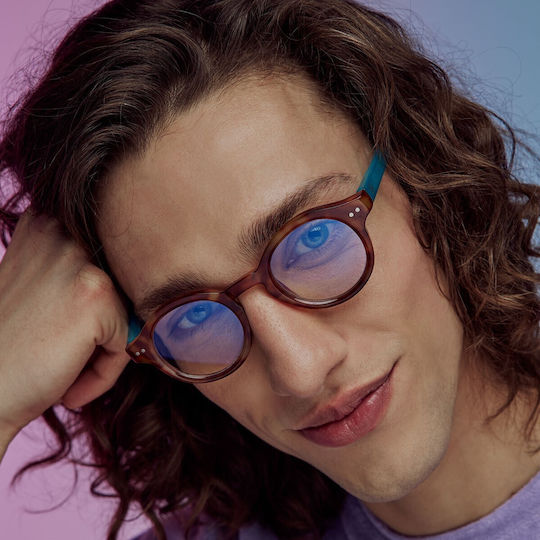 Caserta Blue Light Blocking Glasses in Brown Color