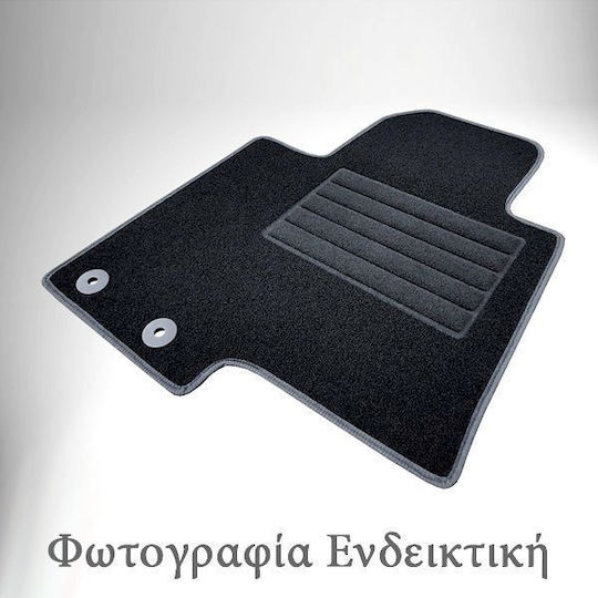 Cik Set of Front and Rear Mats 4pcs for Alfa Romeo Mito 2014-2019 Black