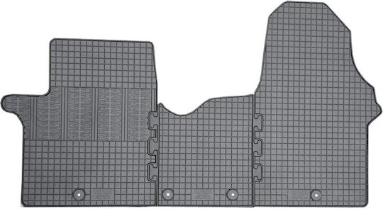 Cik Set of Front and Rear Mats 4pcs for Opel Vivaro Fiat Talento Black