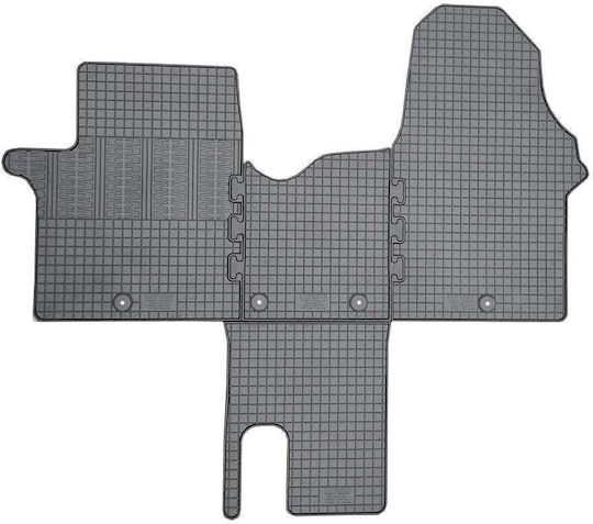 Cik Set of Front and Rear Mats 4pcs for Opel Vivaro Fiat Talento Black