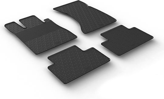 Auto Gs Set of Front and Rear Mats 4pcs for Mercedes-Benz S 1998-2005 Black