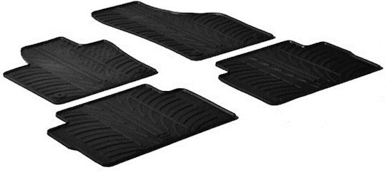 Lampa Set of Front and Rear Mats 4pcs Tray Type for Volkswagen Sharan Black