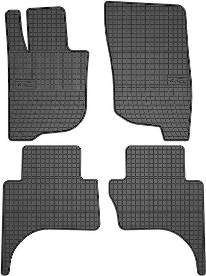 Frogum Set of Front and Rear Mats 4pcs for Fiat Fullback Mitsubishi L200 2015 Black
