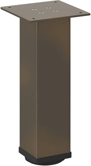 vidaXL Metallic Furniture Leg 4 Pieces Suitable for Table / Coffee Table 14x14x32cm Brown