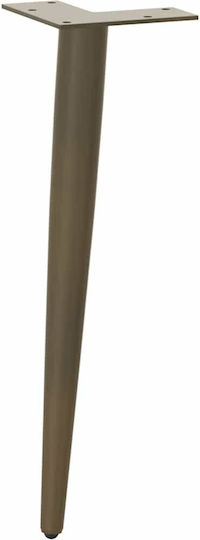 vidaXL Metallic Furniture Legs 4 Pieces Suitable for Table / Coffee Table 42cm Brown