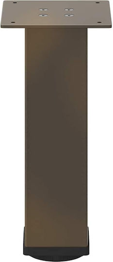 vidaXL Metallic Furniture Leg 4 Pieces Suitable for Table / Coffee Table 14x14x32cm Brown