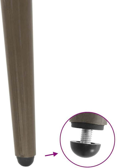 vidaXL Metallic Furniture Leg 4 Pieces Suitable for Table / Coffee Table 72cm Brown