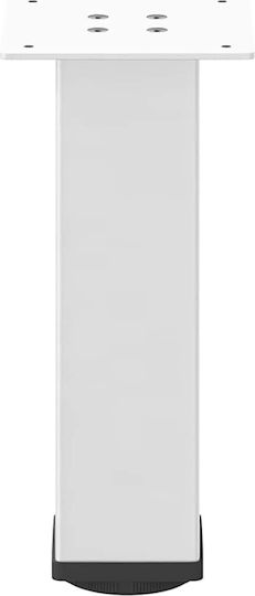 vidaXL Metallic Furniture Foot 4 Pieces Suitable for Table / Coffee Table 14x14x32cm White