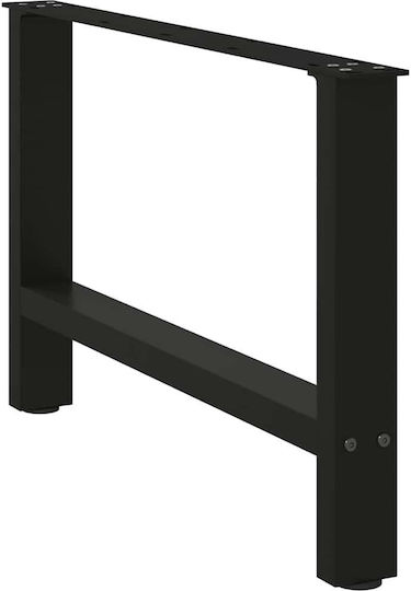 vidaXL Metallisches Möbelbein 2Stücke Für Tisch / Beistelltisch 70x42x42cm Schwarze