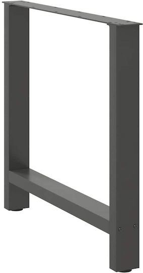 vidaXL Metallisches Möbelbein 2Stücke Für Tisch / Beistelltisch / Büro 80x72x72cm Anthrazit