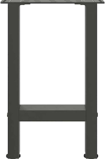 vidaXL Metallisches Möbelbein 2 Stück Für Tisch / Beistelltisch 28x42x42cm Anthrazit