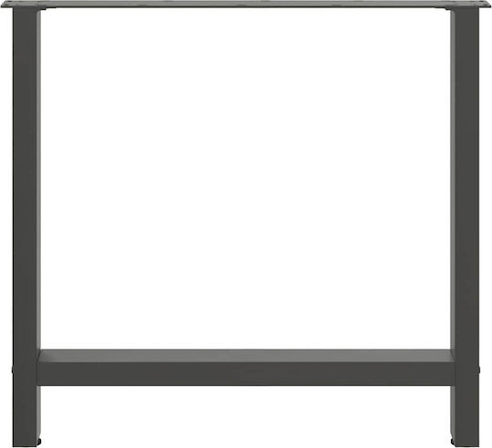 vidaXL Metallisches Möbelbein 2Stücke Für Tisch / Beistelltisch / Büro 80x72x72cm Anthrazit