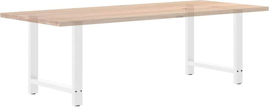 vidaXL Metallic Furniture Leg 2 Pieces Suitable for Table / Coffee Table / Office 80x72x72cm White