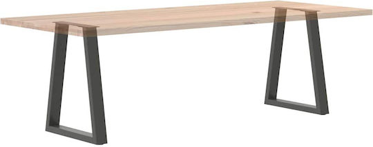 vidaXL Metallisches Möbelbein 2Stücke Für Tisch / Beistelltisch / Büro 60x72cm Anthrazit